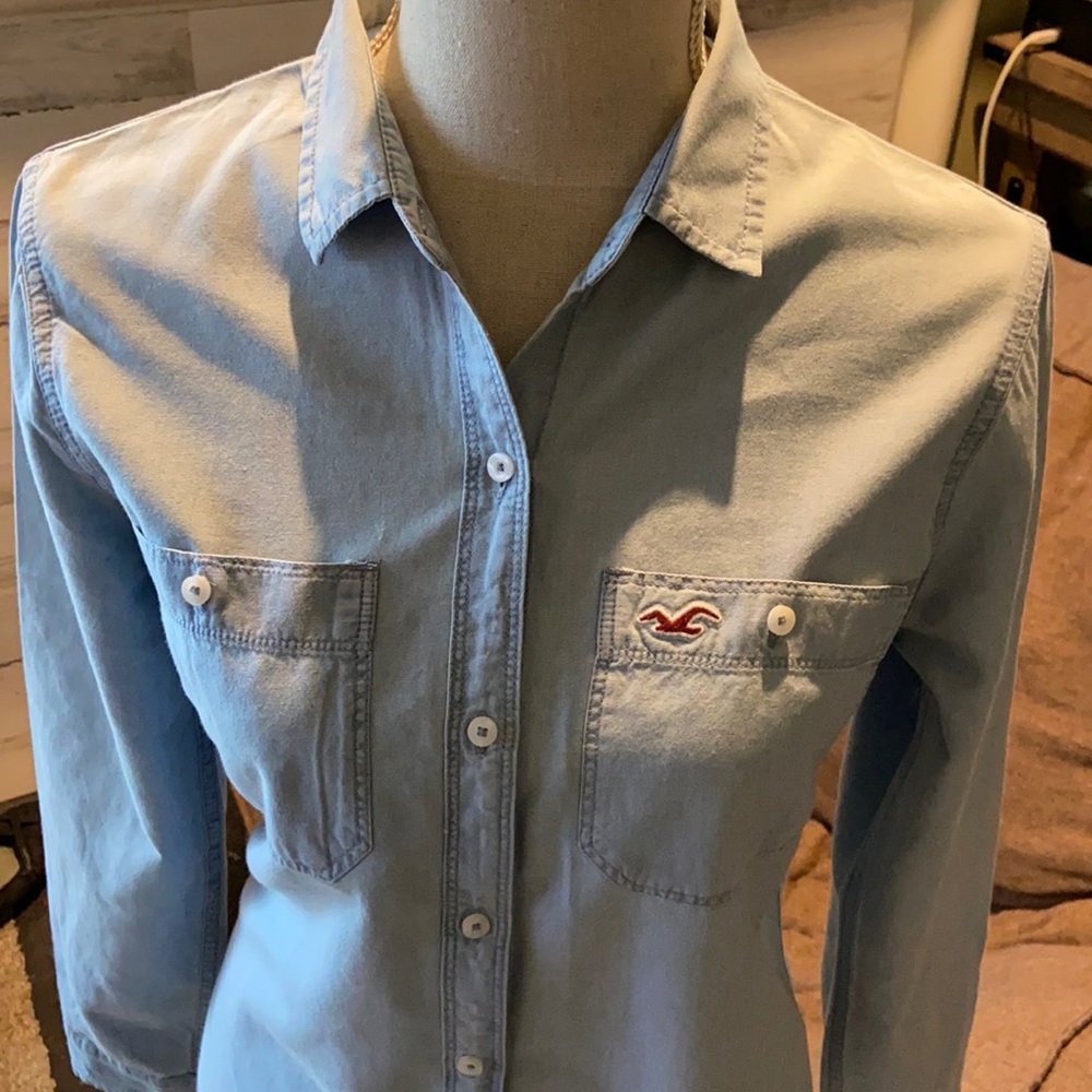Hollister, size small, denim shirt